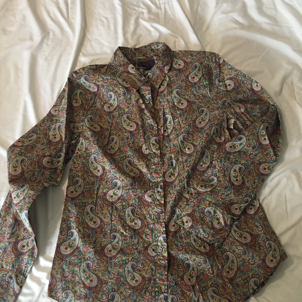 Paisley Button-Up Shirt in Multicolor